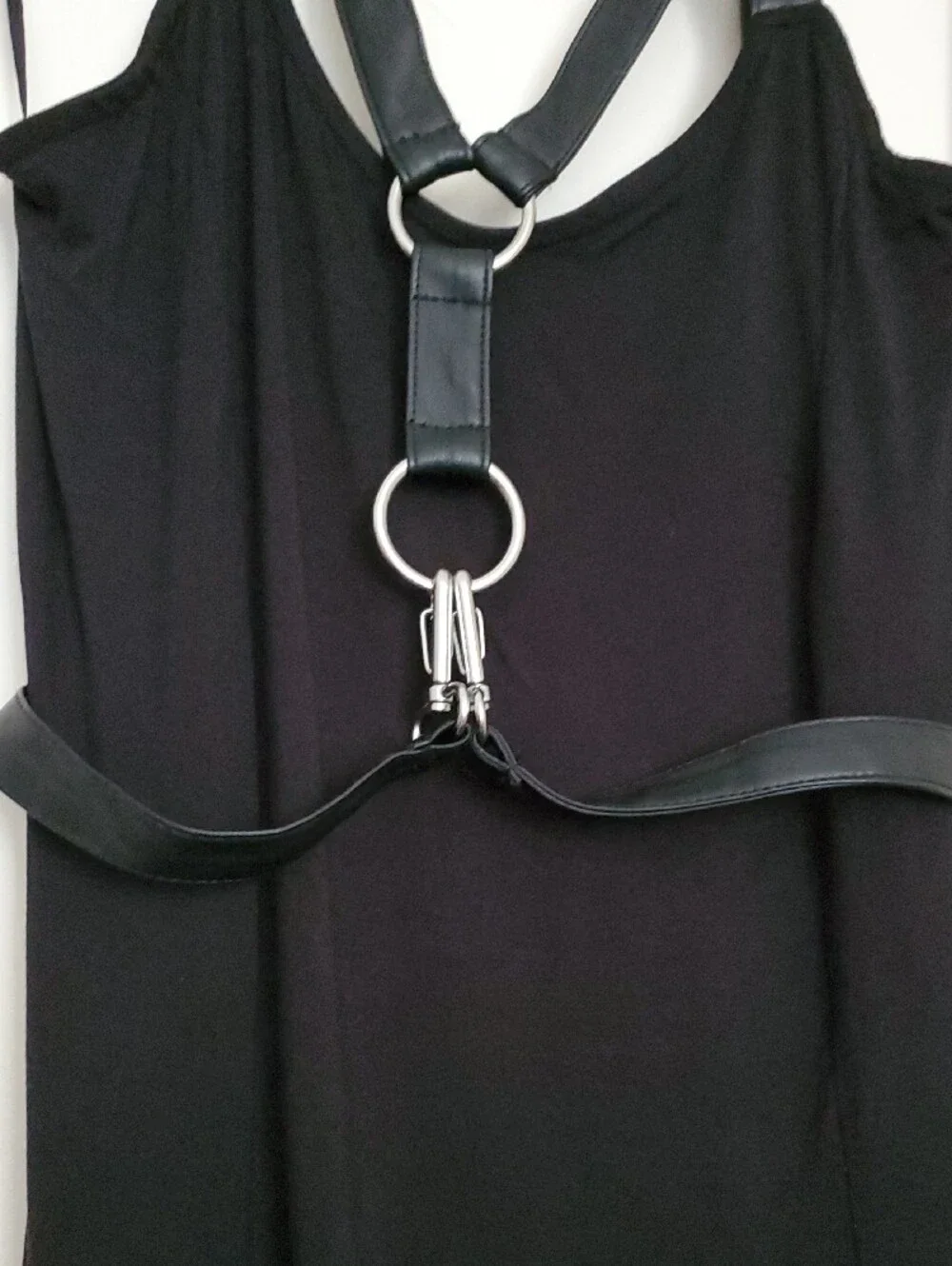 Killstar Black Maxi Dress with O-Ring Harness Detail - Picture 6 of 16